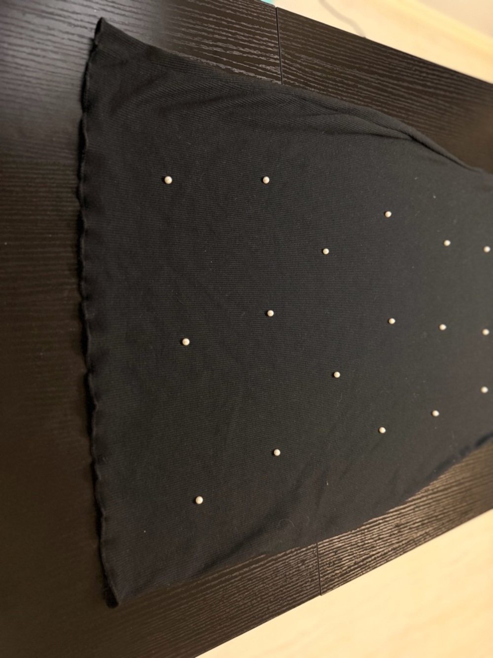 SHEIN Black Mini Dress with Pearl Accents - Picture 2 of 3